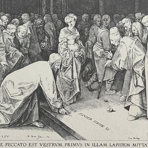 Bruegel, Christ and Woman Taken in Adultery, Print, Bookplate, Art~ 241229-WH 70